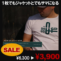 プリントデザインＴシャツ／ホワイト　KEYW