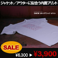 プリントデザインＴシャツ／ホワイト　SAKW